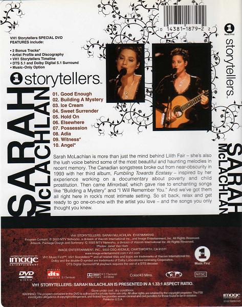 Sarah McLachlan Online – Solaced.info » VH1 Storytellers